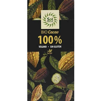 Imagen de Solnatural Tableta De Cacao Puro 100 Bio 70 g