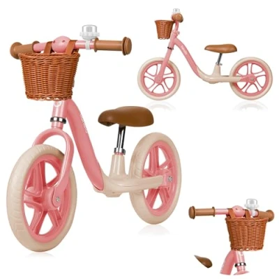 Imagen de LIONELO ALEX PLUS Bicicleta sin Pedales para Niños hasta 30 kg, a partir de 3 años, Ruedas Espuma EVA 30,5 cm, Reposapiés Cesta y Ajuste del Asiento Manillar, Manija Antideslizante, Ligera 3,4 kg