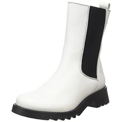 Imagen de Fly London Rein795fly, Botas Estilo Chelsea Mujer, Offwhite Black, 37 EU