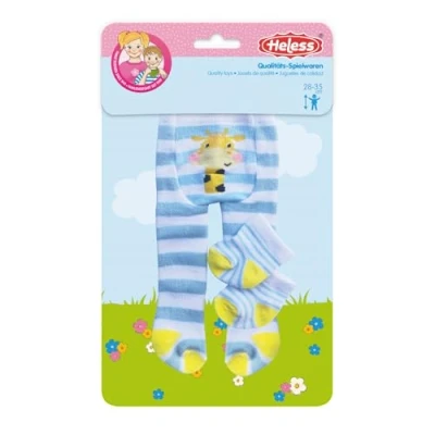 Imagen de Heless 8781 Ropa para muñecas con diseño de Animales Divertidos, Leotardos y Calcetines Motivos en 3 diseños (Surtidos), Peluches tamaño 28 35 cm