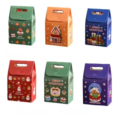 Imagen de 18 Piezas Bolsas Regalo Navidad 6 Estilos,Bolsas Dereutilizables,Cajas Navidad,Bolsa De Papel NavideñA,Bolsa Navidad,Bolsas Para Regalos Con Tema