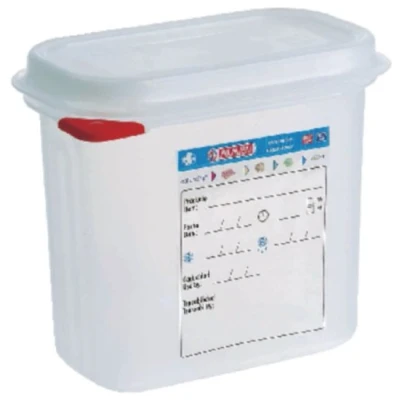 Imagen de Araven 212 recipientes de alimentos con tapas, GN 1/9, 1,5 L (Paquete 4)