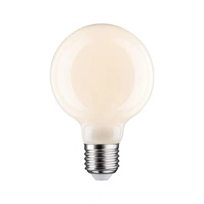 Imagen de Paulmann 28623 lámpara LED filamento G80 6 vatios clásico bombilla regulable opal 2700 K blanco cálido E27