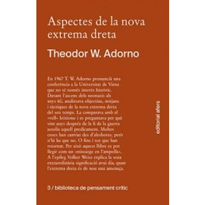 Imagen de Aspectes de la nova extrema dreta: Una conferència: 3 (Biblioteca pensament crític)