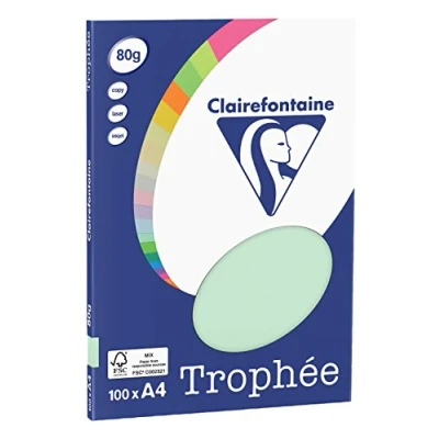Imagen de Clairefontaine Mini resma de papel, 100 hojas, Verde, A4, 21 x 29.7 cm