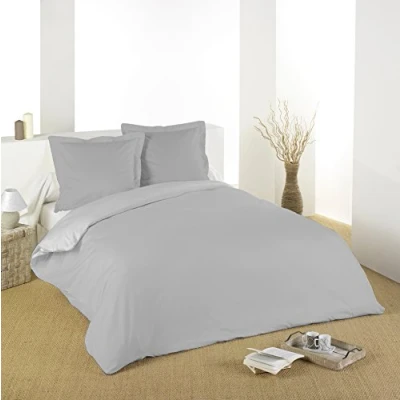 Imagen de Lovely Casa HC34820004 Alicia Funda de edredón (240 x 220 cm, algodón 57 Hilos), Color Perla
