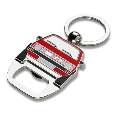 Imagen de Volkswagen 3A3087010 Llavero abridor de botellas, diseño VW Golf 1 GTI, rojo, ca. 54,5 x 39 3,6 mm, Clásico