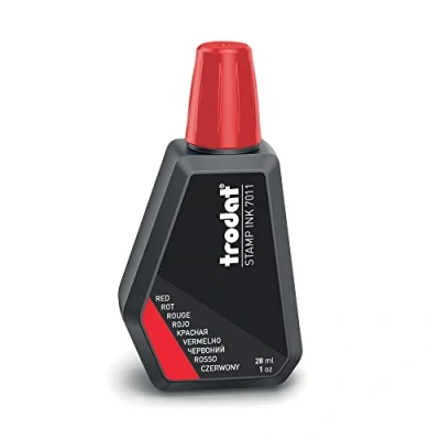 Imagen de Trodat 7011 Tinta para Sellos de Entintado Manual, 28ml, Rojo
