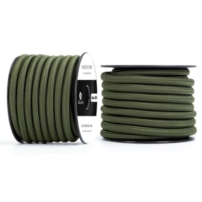 Imagen de Abma Cord Cuerda Elástica 10mm 10M de Lona Goma Tensora Expansora Ejército Verde