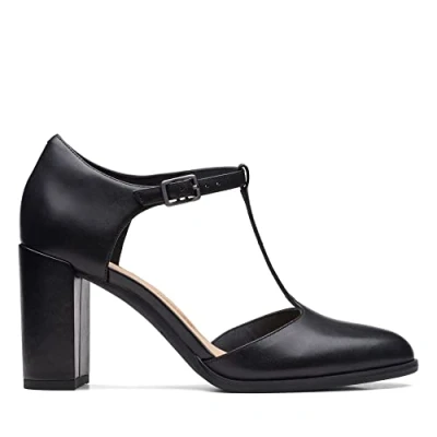Imagen de Clarks Freva85 Bar, Bomba Mujer, Piel Negra, 38 EU