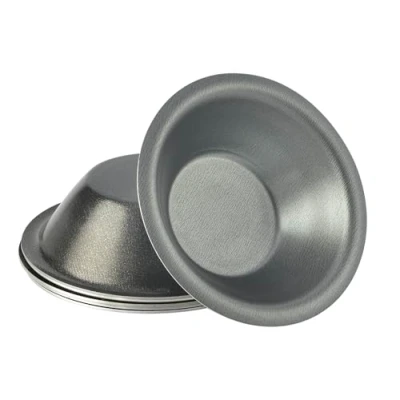 Imagen de IPAC Mali&#039;s 43026 moldes para pasteis de nata, 6 aluminio, 7 cm diámetro x 2,5 cm, color negro