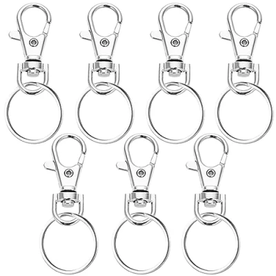 Imagen de 7 Piezas Giratoria Clave Cierres, Mosquetones Llaveros, Metal Mosqueton Llavero, Desmontable para Fabricación, DIY, Key Rings, Hooks