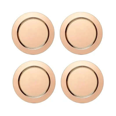 Imagen de ECHTWERK Juego de cubiertos/platos 4 piezas &quot;Shiny&quot; acero inoxidable, edición cobre, Ø 33,2 cm