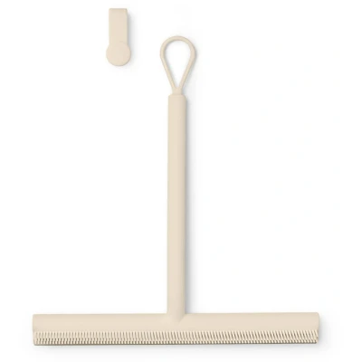 Imagen de Brabantia ReNew Limpiamamparas con Gancho para Puerta Cepillo de Silicona &amp; Escobilla Limpiadora Cristales Azulejos Baño Mango Suave Antideslizante Soft Beige 42,1 x 9 cm
