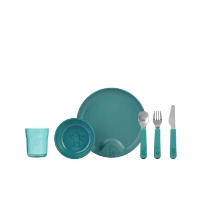 Imagen de Mepal Children&#039;s Tableware Mio Deep Turquoise 6 Piece Set