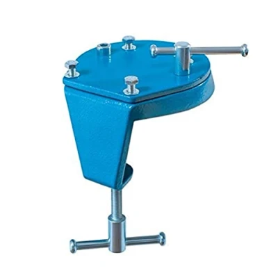 Imagen de Heuer 119104 Pinza rotativa, abrazadera de mesa giratoria 2 en 1, fijación flexible, peso: 10 kg, fuerza: 1060 mm, Azul