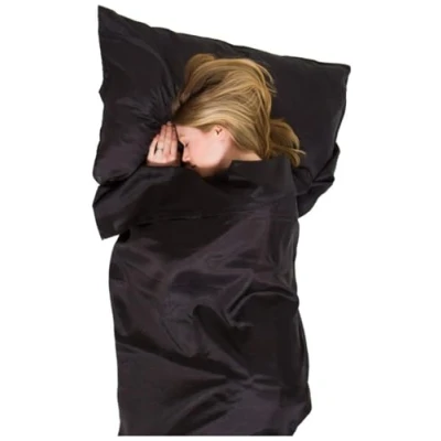 Imagen de Lifeventure Silk Ultimate Forro para saco de dormir Sábana ligera viaje y camping usar sola o añadir calidez al con control olores Polygiene® Forma rectangular