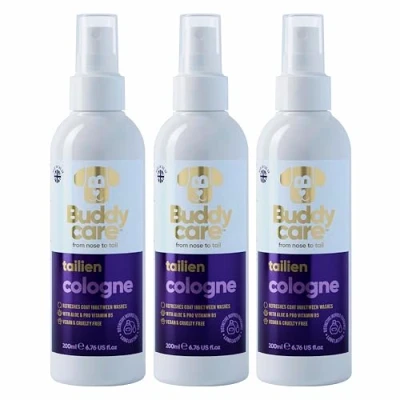 Imagen de Buddycare Colonia para perros Tailien 3 unidades de 200 ml perfumada distintiva e inspirada Refresca entre lavados