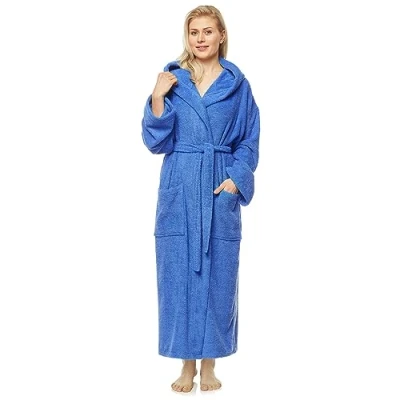 Imagen de Arus Albornoz con capucha para mujer, extra alto, tamaño mujer: M unisex: S Azul Real