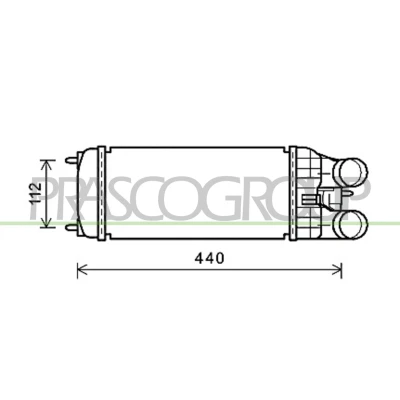 Imagen de PRASCO CI325N001 Intercooler PEUGEOT: 308 I Hatchback, 208 Partner II Tepee, CITROËN: C3 II, C4 Cactus, Picasso, DS: DS3 Hatchback