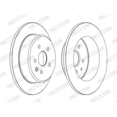 Imagen de FERODO PREMIER DDF1499C Disco de freno 308 12 5 macizo revestido sin tornillos LEXUS: IS I Berlina, GS III, Sportcross