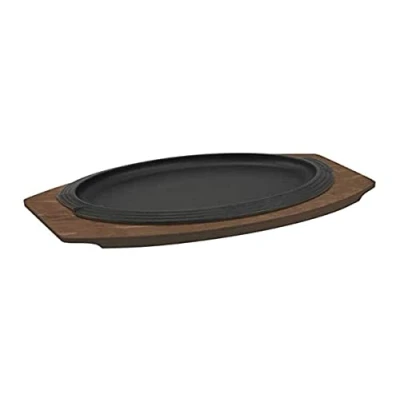 Imagen de Ilsa Plato Oval 28x19 Hierro con Madera, Multicolor