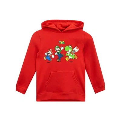 Imagen de Sudadera Mari Bros Mario Y Luigi para Niños Sudaderas con Capucha Niño Yoshi Merchandising Oficial De Rojo 7 8 años