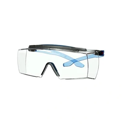 Imagen de 3M™ SecureFit™ 3700 Cubregafas, Patilla Azul, Protector Marrón, Scotchgard™ Anti Empañamiento (K&amp;N), Lente Incolora, SF3701XSGAF BLU EU