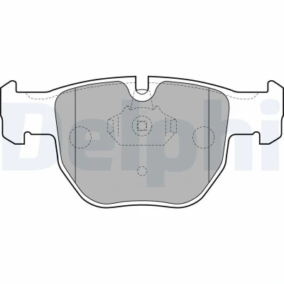 Imagen de DELPHI LP1863 Juego de pastillas freno preparado para indicador desgaste Chapa antichirridos sin accesorios LAND ROVER: Range Rover 3, Discovery 2