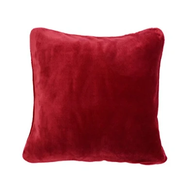 Imagen de Gözze Fundas de cojín Sensación Cachemira Premium, Set 2, 500 g/m², 50 x cm Rojo