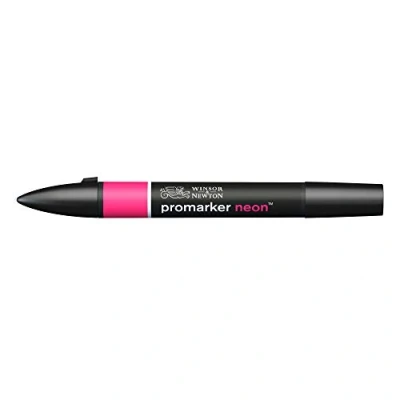 Imagen de Winsor &amp; Newton 0205406 ProMarker Neon Rotulador profesional (2 puntas, fino y ancho, para dibujos, diseño diseños, eléctrico), color rosa neón