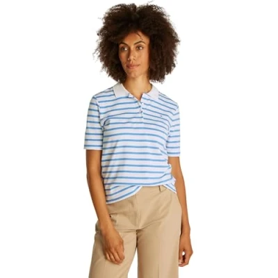 Imagen de Tommy Hilfiger REG Polo, Mujer, Talla: XXL, Ecru/blue spell