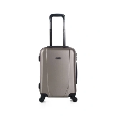 Imagen de ITACA Maleta de Cabina 55x40x20 Maletas Viaje Rígidas Trolley con 4 Ruedas Dobles para Avion Ligera Equipaje Mano Candado Combinación. Compatible Ryanair, Champagne
