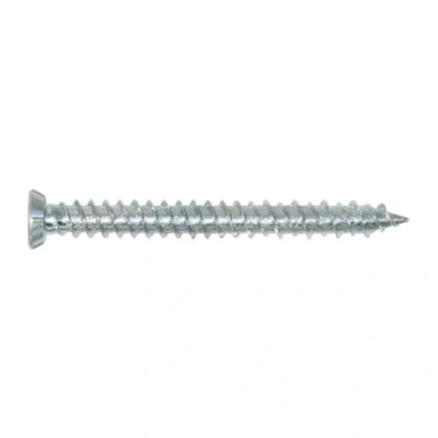 Imagen de Index HPZ75182 Tornillo hormigon cabeza plana rosca hi lo punta diamante torx 30 zincado 7,5 x 182