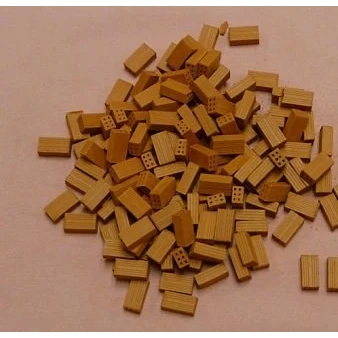 Imagen de 100 ladrillos CERÁMICA miniatura para maquetas. LARGO 3cm. ref 21001 AEDES ARS