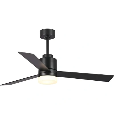 Imagen de Blaupunkt ventilador de techo con luz led 52 Pulgadas 65 Watios Función Invierno 3 Aspas Lámpara 18 w Mando a distancia Black Edition