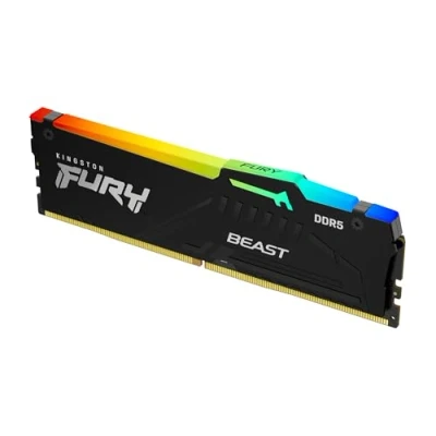 Imagen de Kingston FURY Beast Negro RGB EXPO 32GB 6400MT/s DDR5 CL32 DIMM Memoria gamer para Ordenadores de sobremesa Módulo único KF564C32BBEA 32