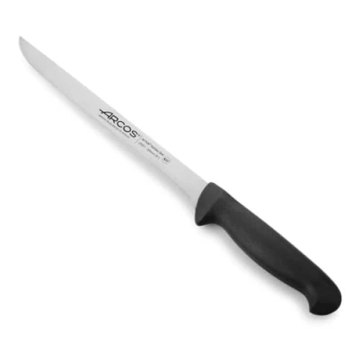 Imagen de Arcos Serie 2900 Cuchillo Fileteador Flexible Hoja de Acero Inoxidable NITRUM 200 mm Mango inyectado en Polipropileno Color negro
