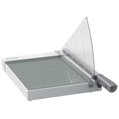 Imagen de Leitz Precisión Guillotina de Papel A4 para Trabajar en Casa, Corta hasta 10 Hojas, Longitud Corte 305mm, Cuchilla Acero, Base Madera Laminada, Sistema Protección y Guía Corte, 90190000