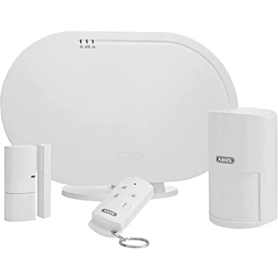 Imagen de ABUS Smartvest sistema de alarma inalámbrico set básico antirrobo incl. detector movimiento y apertura ganador la prueba acceso remoto iOS Android aplicación