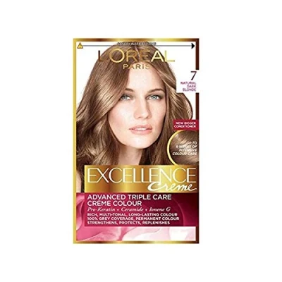 Imagen de L &#039;Oreal Paris Excellence Tinte rubio oscuro (Natural Dark Blonde 7), pack de 3