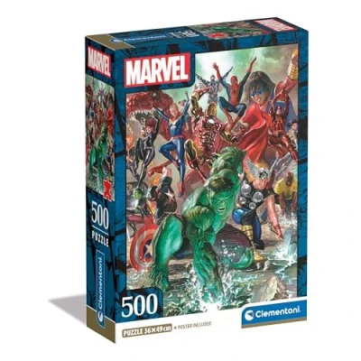 Imagen de Clementoni League DC Comics Justice Leaugue Core Puzzle De 500 Piezas, Rompecabezas Adultos, Entretenimento, 35532, Multicolor
