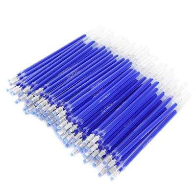 Imagen de Pssopp 100 Uds, rotulador de tela, recarga, rotuladores tela borrables con calor, desaparición automática para sastres, costura y