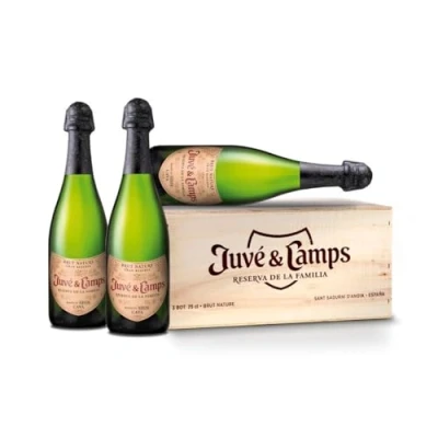 Imagen de Juvé &amp; Camps Cava Gran Reserva Familia Brut Nature Pack de 3 botellas 75 cl Ideal para Regalar Macabeu, Xarel·lo, Parellada
