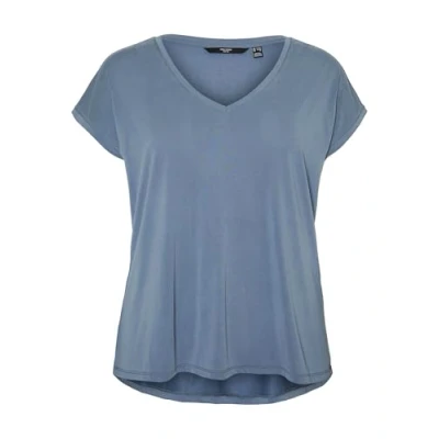 Imagen de Vero Moda Curve Vmfilli SS Vneck GA NOOS CUR Camiseta básica, Mujer, Talla: 48/50, China blue