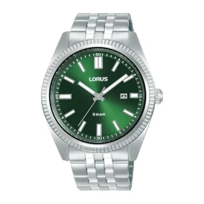 Imagen de Lorus Reloj Analógico de Cuarzo para Hombre con Pulsera Acero Inoxidable, Plata/Verde