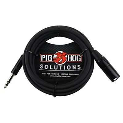 Imagen de Pig Hog PX TMXM15 Cable adaptador de equilibrio TRS a XLR 1/4 pulgadas, 15 pies