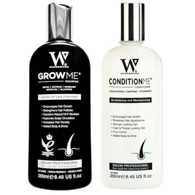 Imagen de Watermans Hair Growth champú + acondicionador, Mujeres, de Crecimiento Rápido, Tratamiento para Evitar la Caída del Pelo, lujo Cuidado Cabello