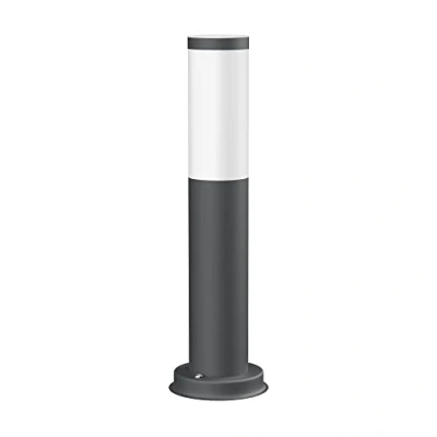 Imagen de ledscom.de luz de camino/luz bolardo/luz jardín PORU para exteriores, IP44, 39 cm, antracita, 1x E27 máx. 40W, pilar, orientación, exterior, suelo, jardín, terraza, camino,