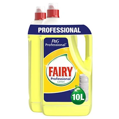 Imagen de Fairy Professional Lemon Detergente líquido para platos a mano, limón, 10 l, tamaño maxi, 2 x 5000 ml
